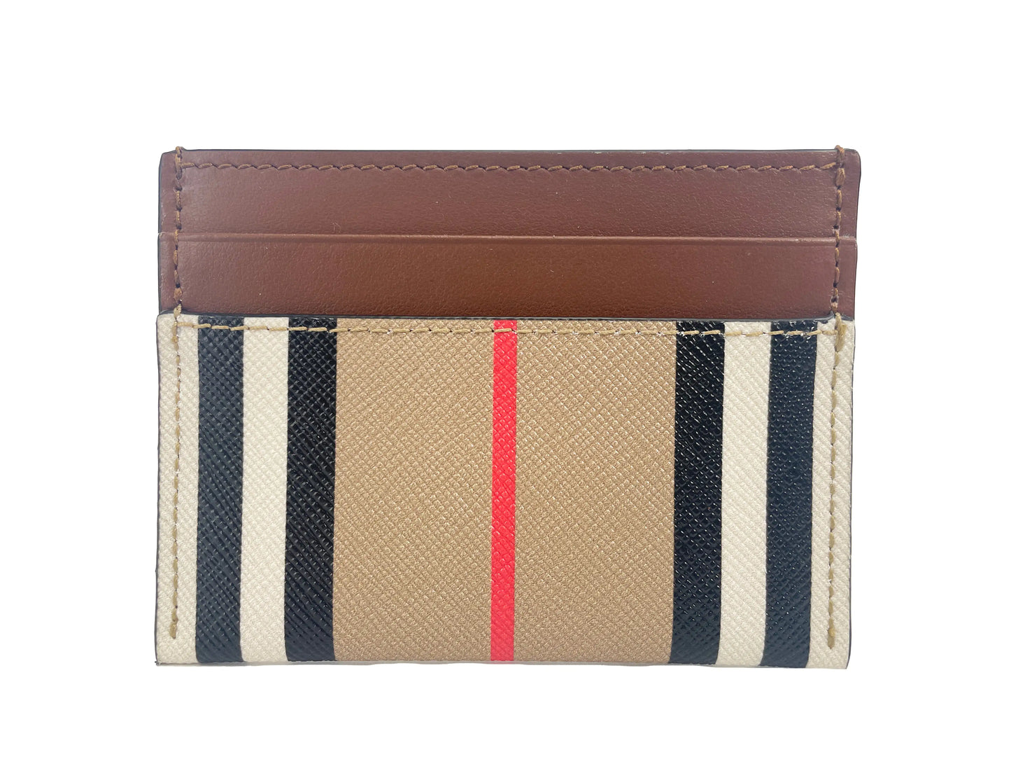 Burberry Sandon Check Leather Card Holder