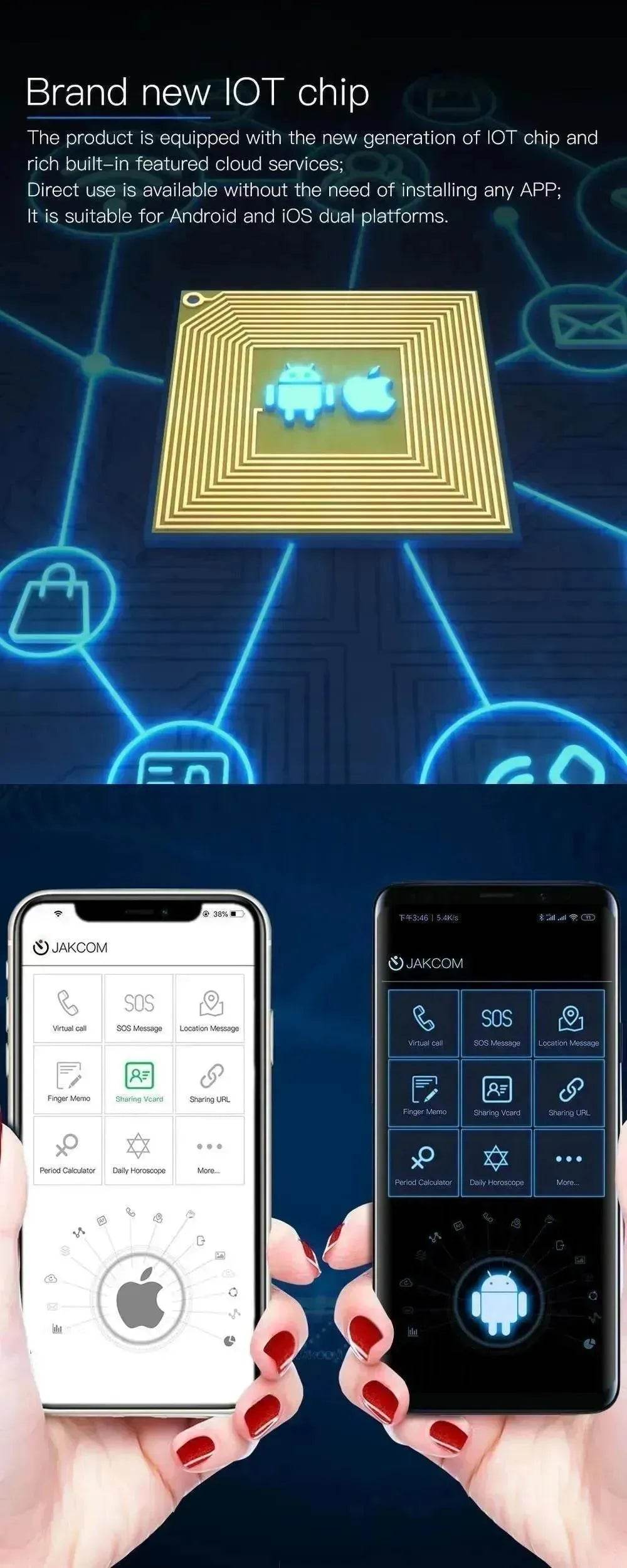 JAKCOM N3 Smart Wireless Sensor Nail Chip - Velora