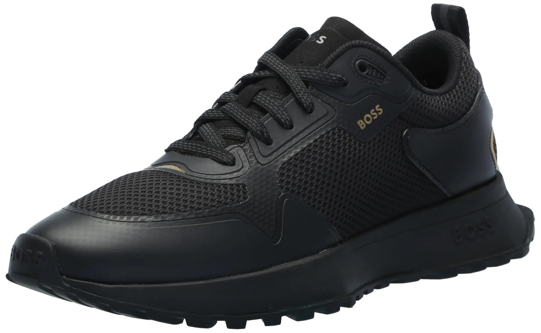 BOSS Elegant Logo Mesh Sneaker Black Currant 13