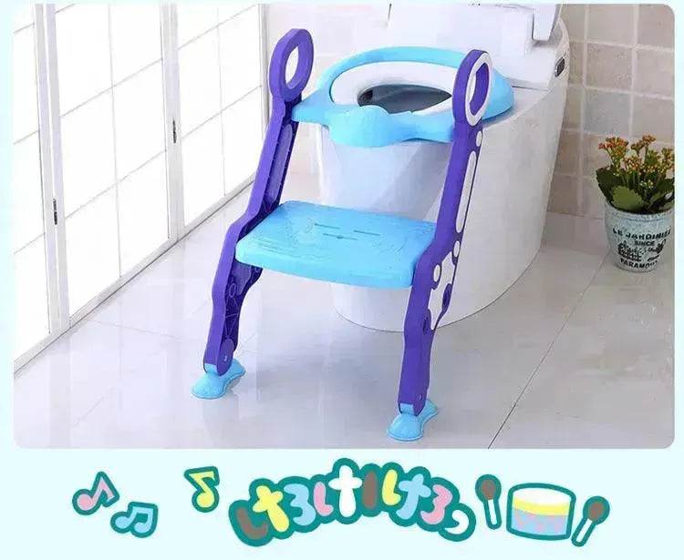 Kids Children's Foldable Stepped Toilet Ladder - Velora