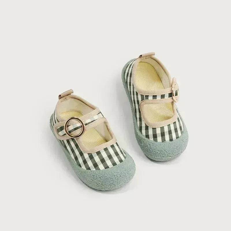 Kindergarten Canvas Shoes Indoor New Soft Bottom Non-slip Shallow Mouth - Velora