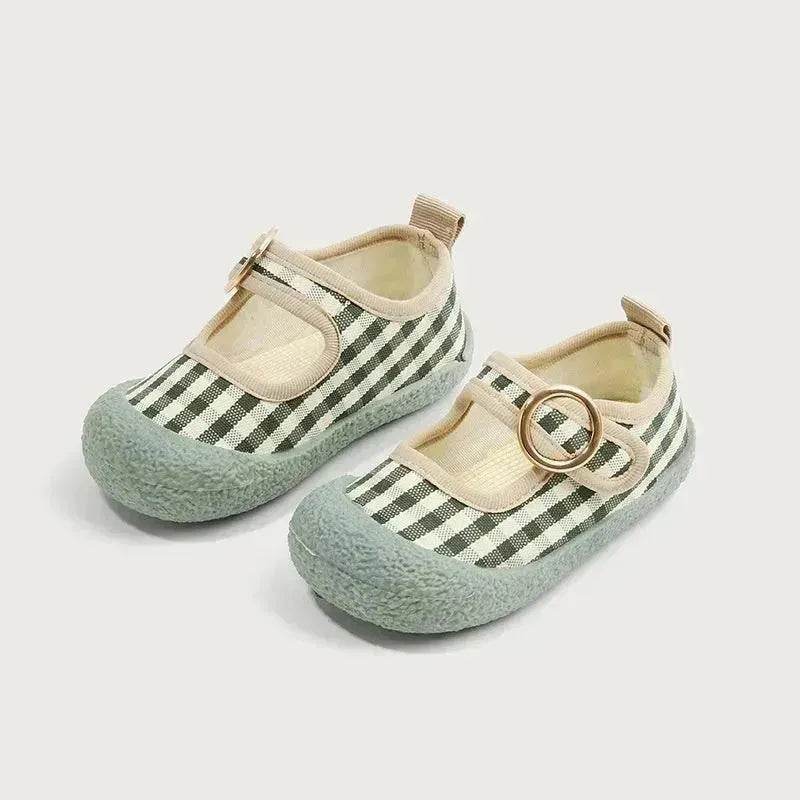 Kindergarten Canvas Shoes Indoor New Soft Bottom Non-slip Shallow Mouth - Velora