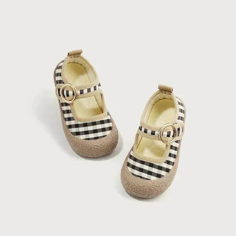 Kindergarten Canvas Shoes Indoor New Soft Bottom Non-slip Shallow Mouth - Velora