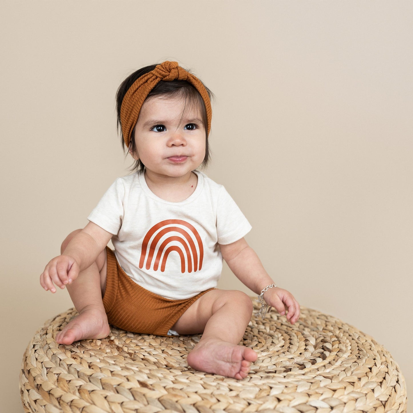 Modal Ribbed Turban Headwrap | Caramel - Velora