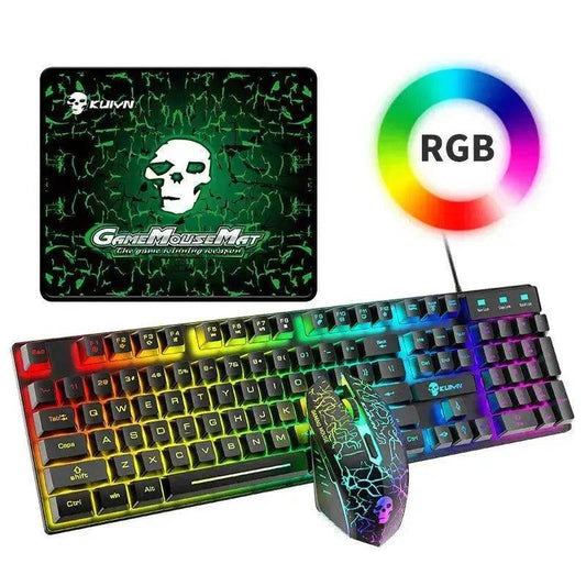Kuiying T6RGB Luminous Keyboard And Mouse Set - Velora