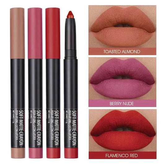 Langmanni Makeup Lipstick Set Of Six Matte Matte Lipsticks Lip Gloss Set - Velora
