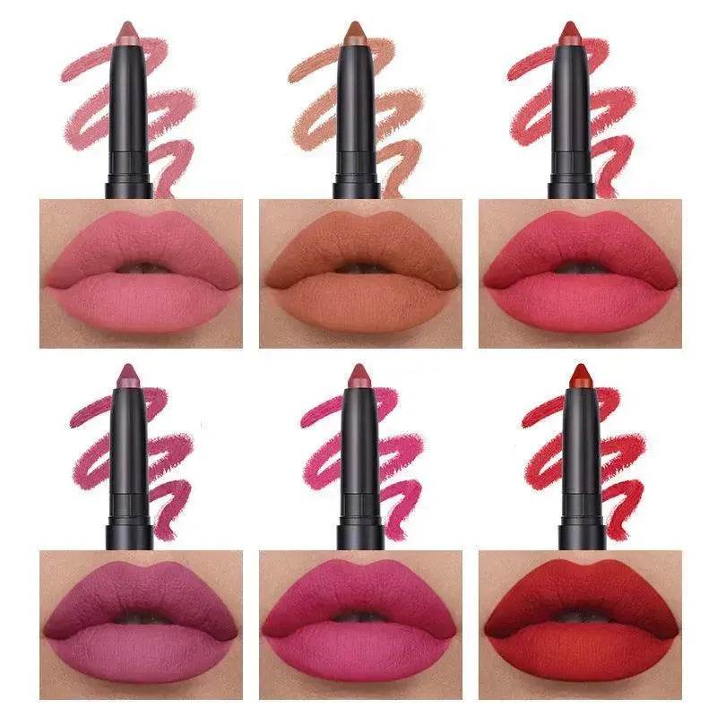 Langmanni Makeup Lipstick Set Of Six Matte Matte Lipsticks Lip Gloss Set - Velora
