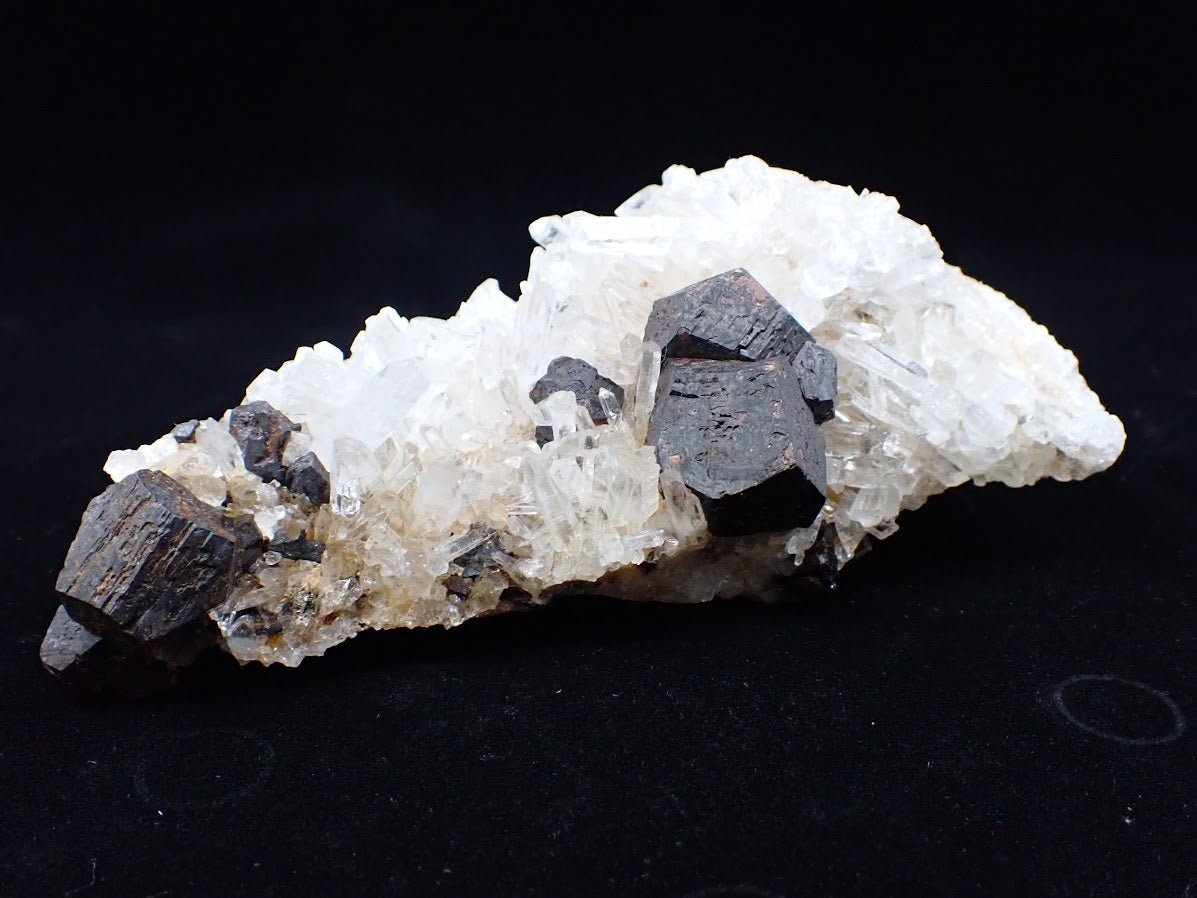 Large Black Pyrite with Quartz – Fengjiashan Mine (6in.)
