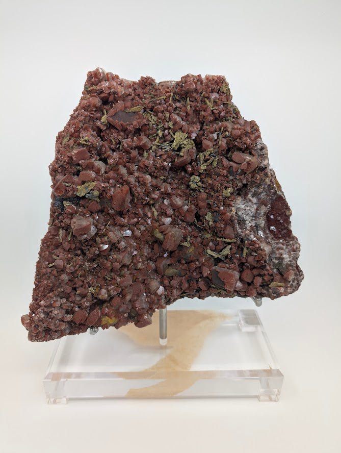 Large Museum-Quality Red Calcite with Pyrite 10 x 8in. 4.67kg- Daye Mine, Hubei Province, China