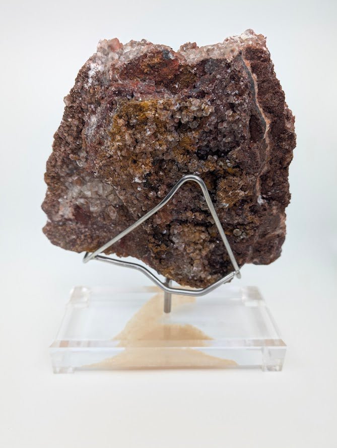Large Museum-Quality Red Calcite with Pyrite 10 x 8in. 4.67kg- Daye Mine, Hubei Province, China