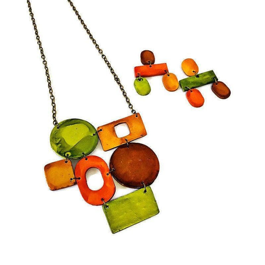 Large Statement Jewelry Set with Earthy Boho Style - Velora Luxury Fashion