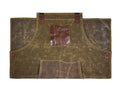Leather Canvas Apron - Seaweed Green - Velora Luxury Fashion
