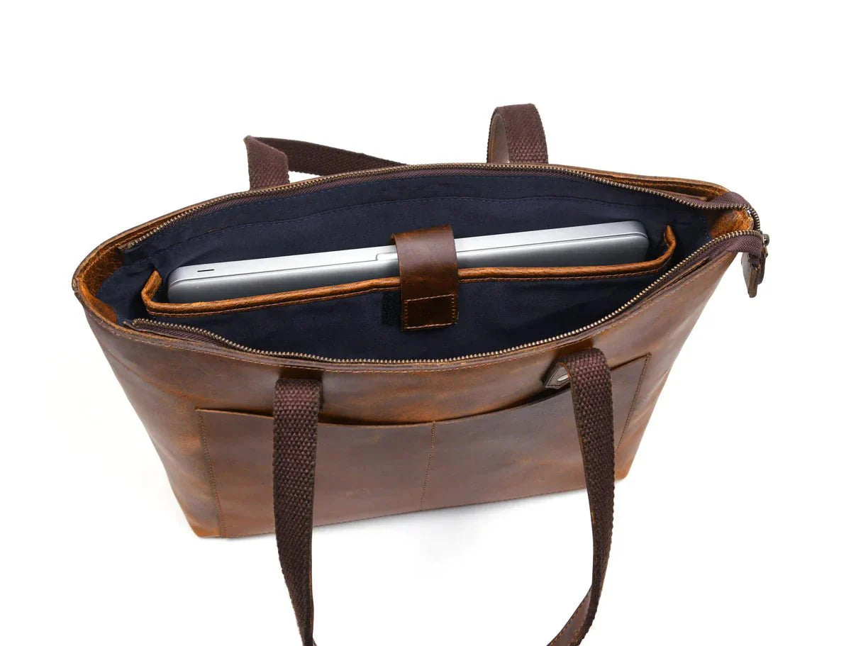 Leather Myra Tote Bag www.Shopthatapp.com