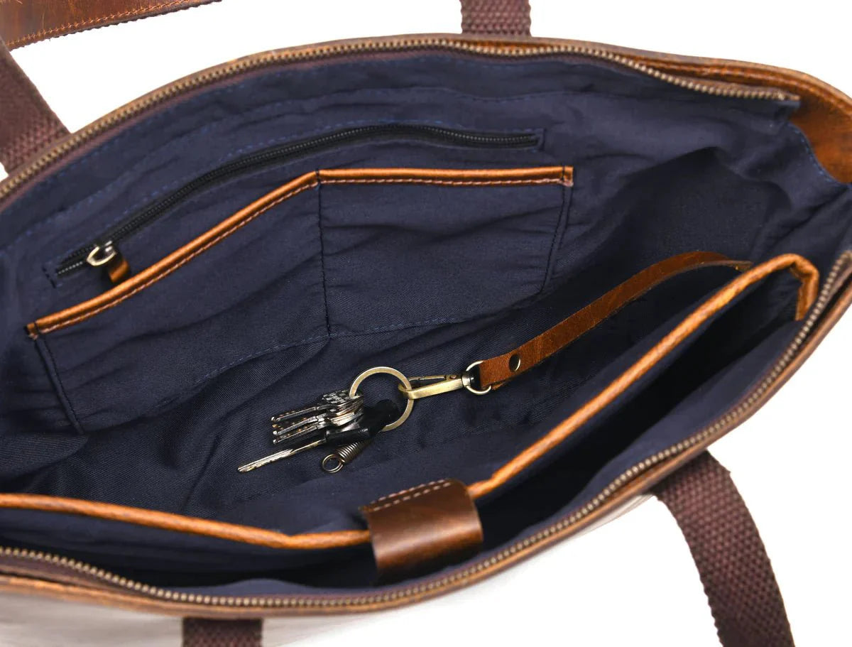 Leather Myra Tote Bag www.Shopthatapp.com