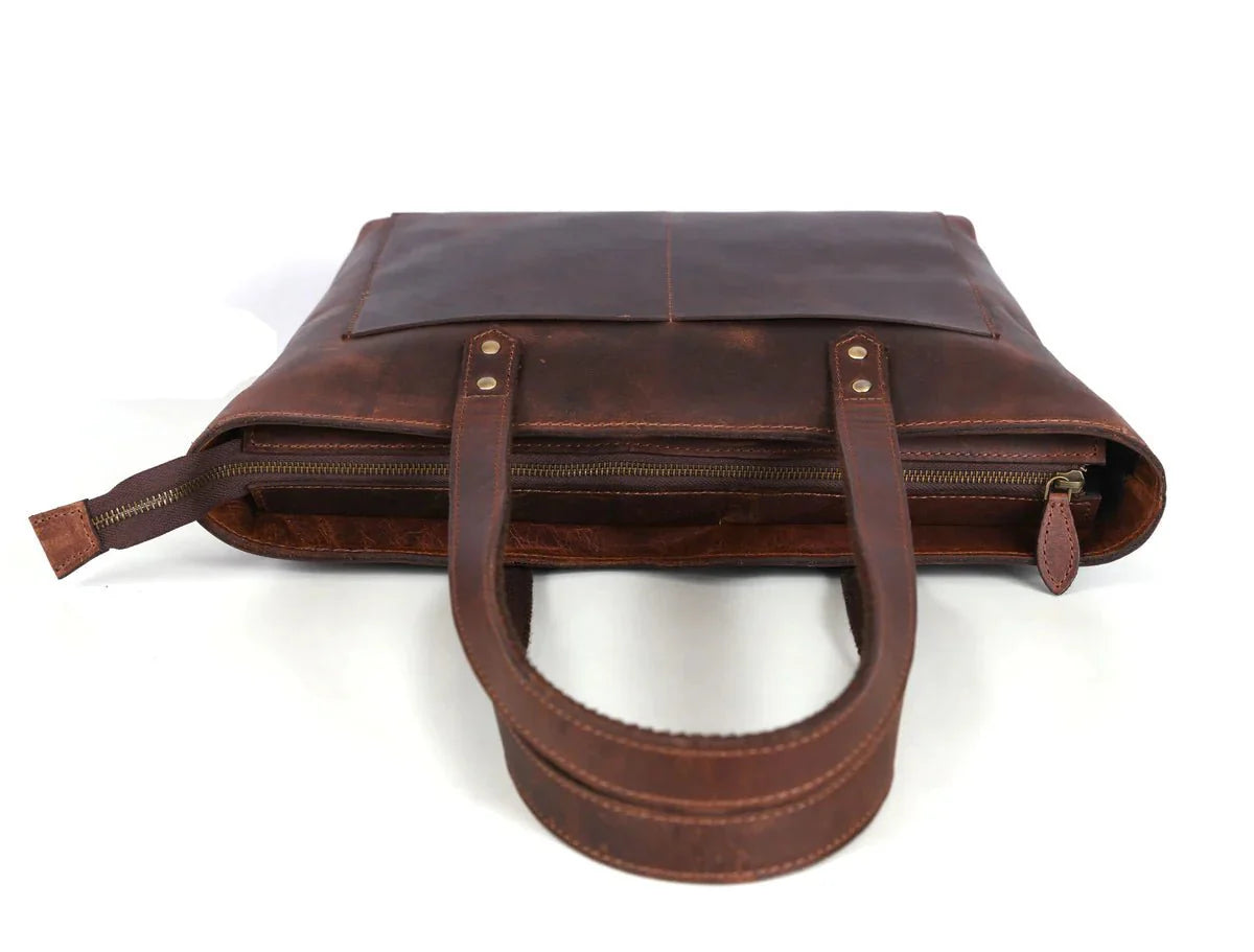 Leather Myra Tote Bag - Velora Luxury Fashion