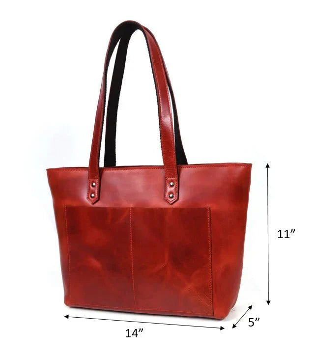 Leather Myra Tote Bag - Velora Luxury Fashion