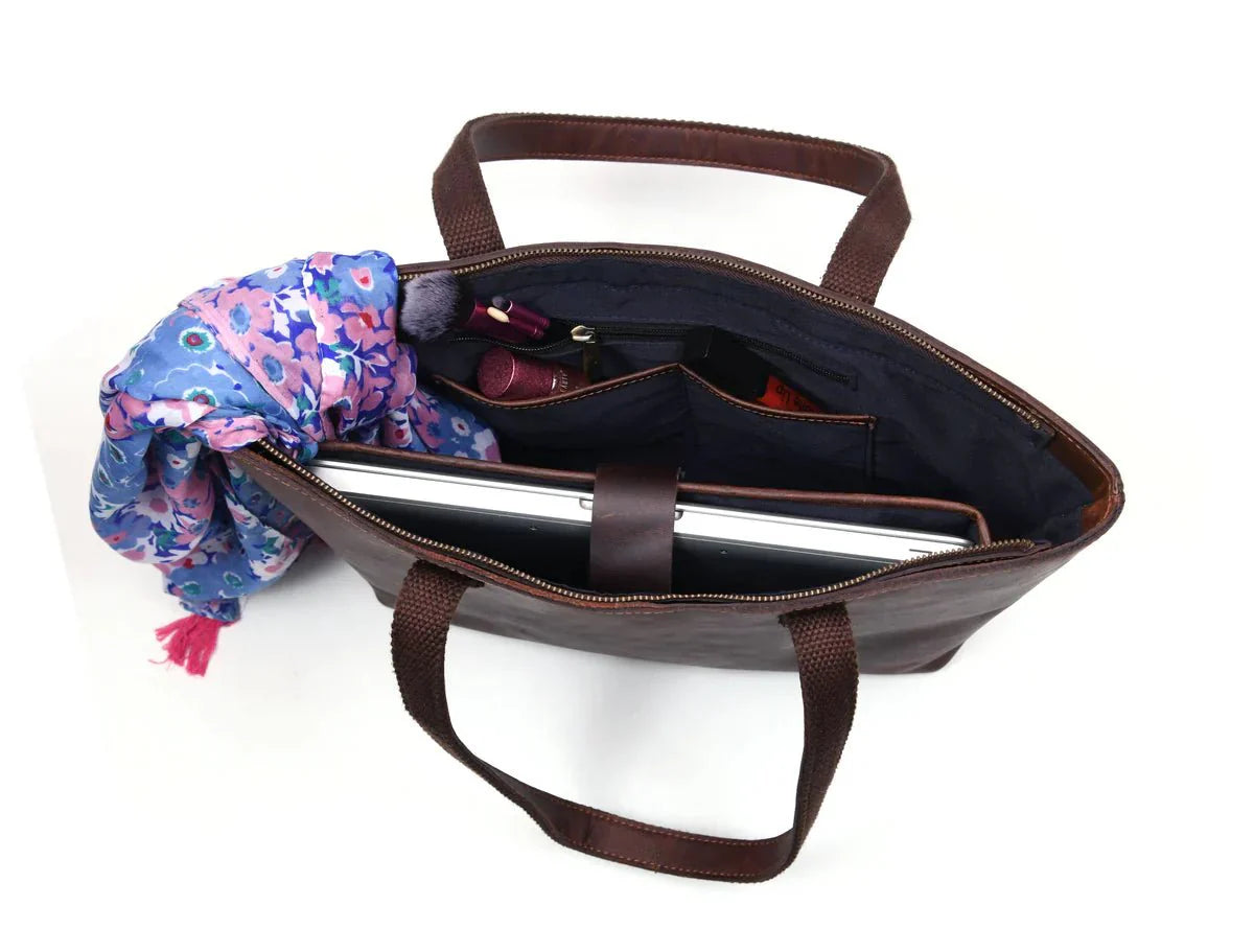 Leather Myra Tote Bag www.Shopthatapp.com