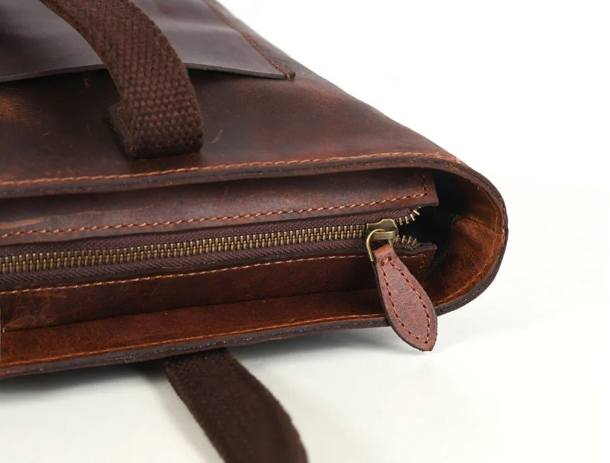 Leather Myra Tote Bag - Velora Luxury Fashion