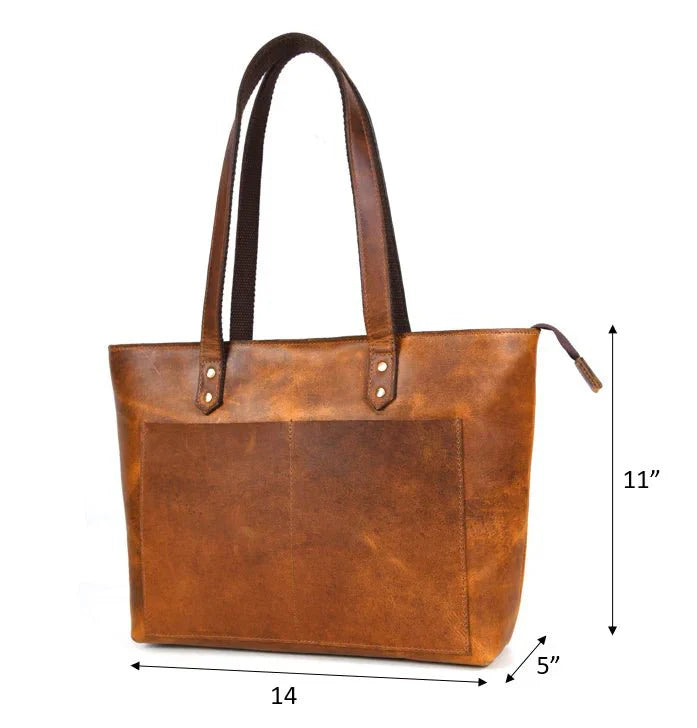 Leather Myra Tote Bag www.Shopthatapp.com