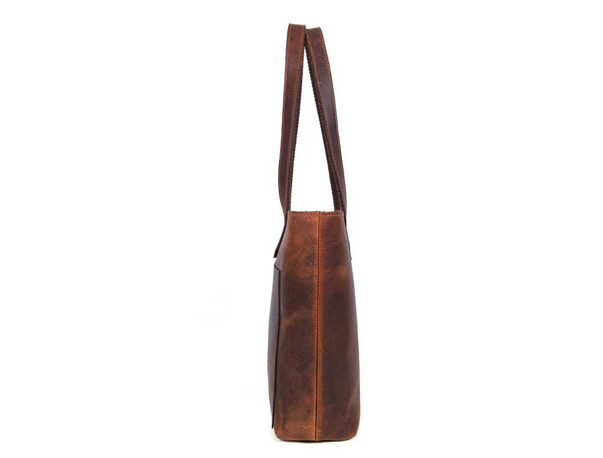 Leather Myra Tote Bag - Velora Luxury Fashion