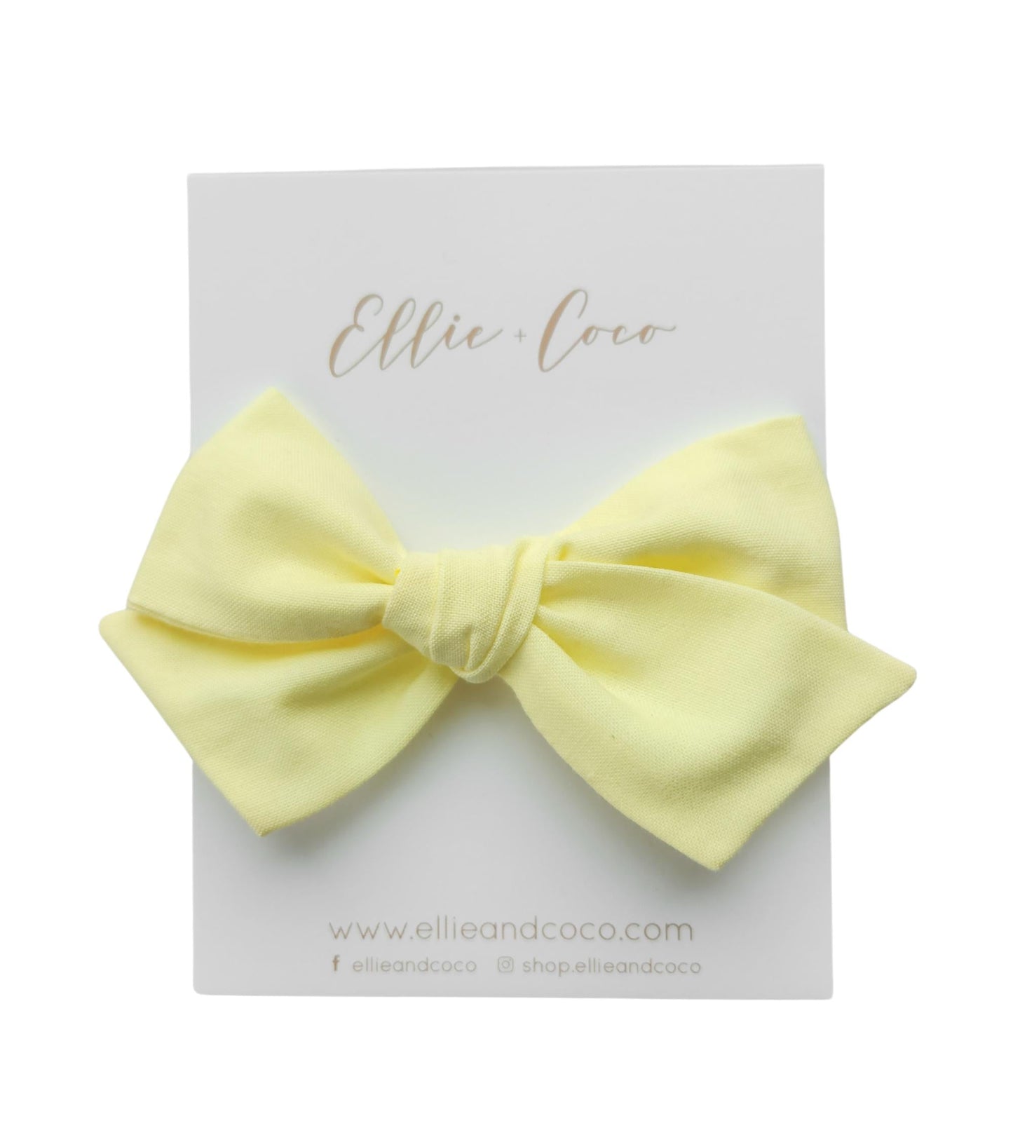 Iced Lemon Oversize Bow - Velora