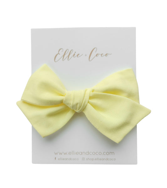 Iced Lemon Oversize Bow - Velora