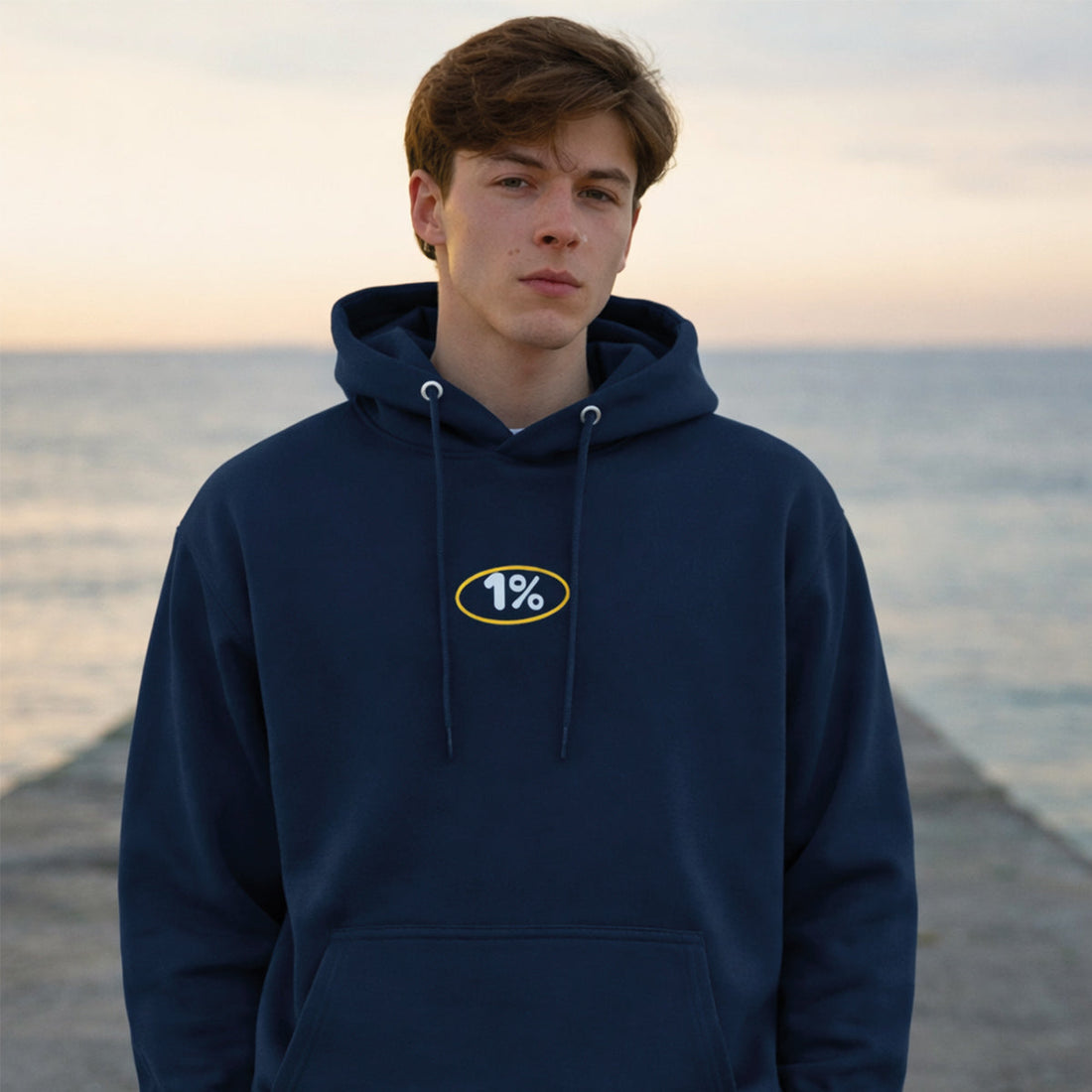 Hoodie "1% Better Everyday" brodé & imprimé