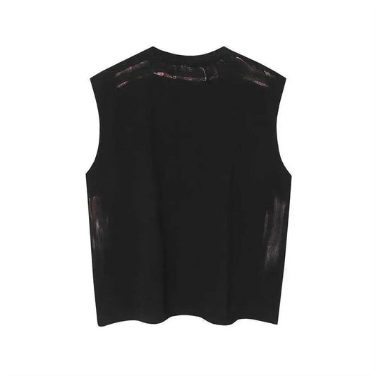 Lollipop Printed Waistcoat Half Sleeve - Velora