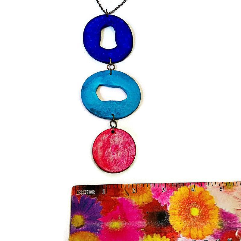 Long Colorful Statement Pendant Necklace - Velora Luxury Fashion