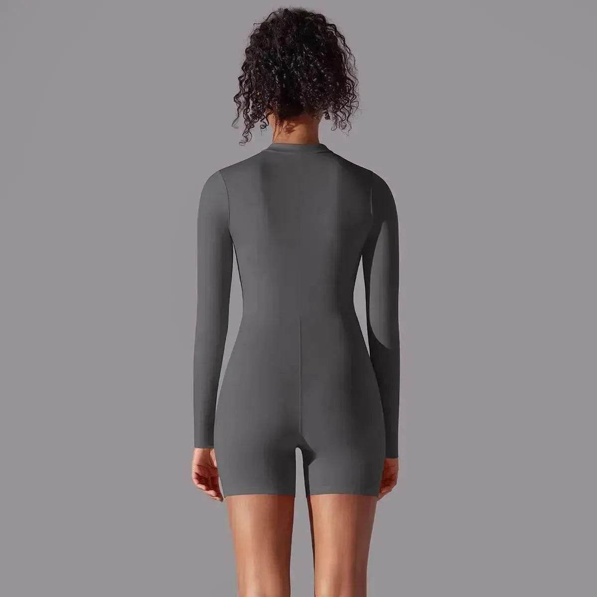 Long Sleeve One-piece Dance Fitness Sports Jumpsuit - Velora