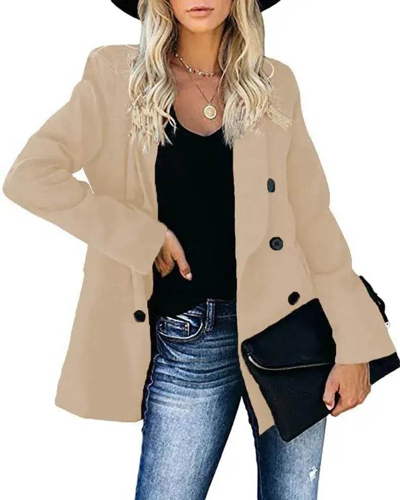 Loose Long-sleeved Knitted Solid Color Sweater - Velora