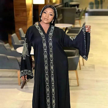 Luxurious Plain and Embroidered Turkey Abaya Dress