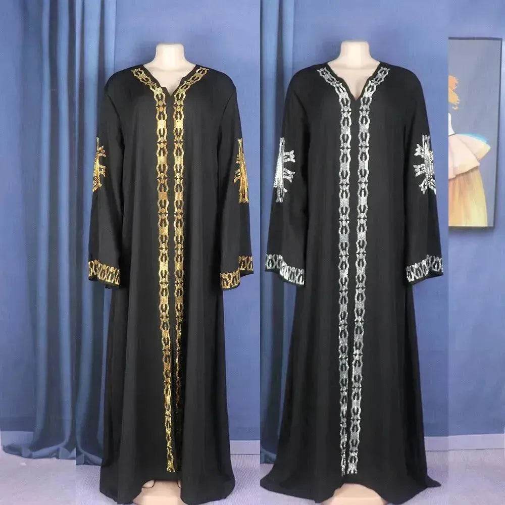 Luxurious Plain and Embroidered Turkey Abaya Dress - Velora