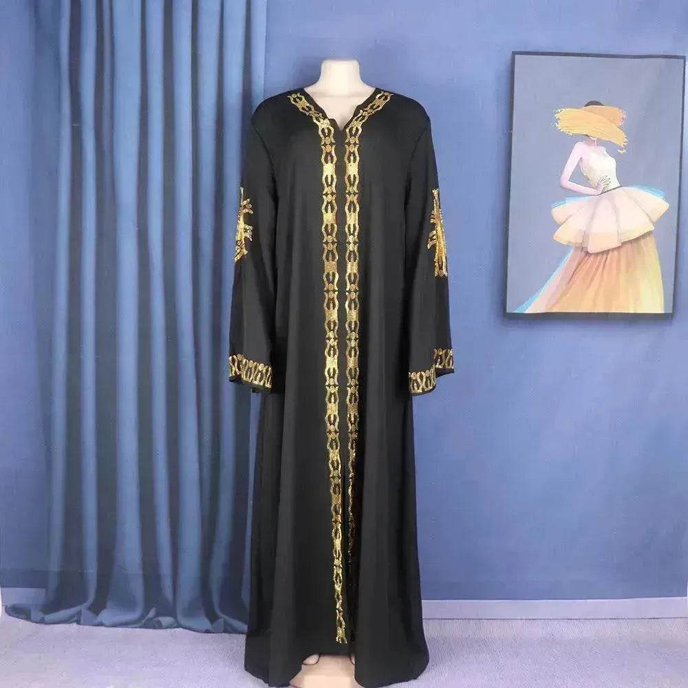 Luxurious Plain and Embroidered Turkey Abaya Dress - Velora