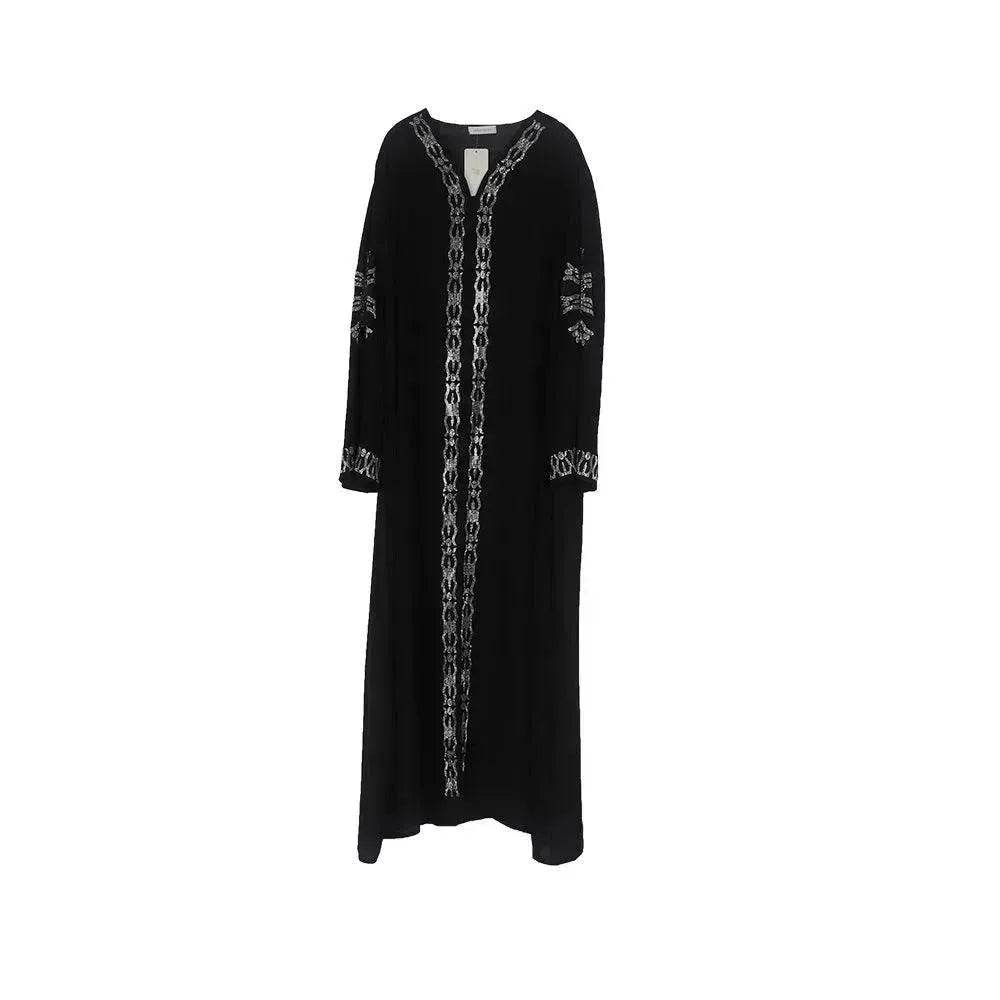 Luxurious Plain and Embroidered Turkey Abaya Dress - Velora