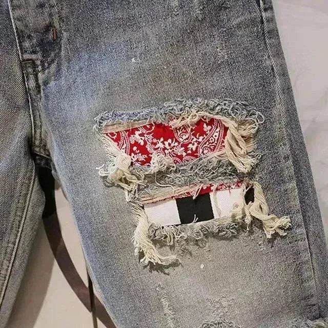 Men's Fashion Casual Ripped Denim Shorts - Velora