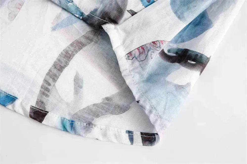 Men's Full Printed Graffiti Printing Shirt - Velora