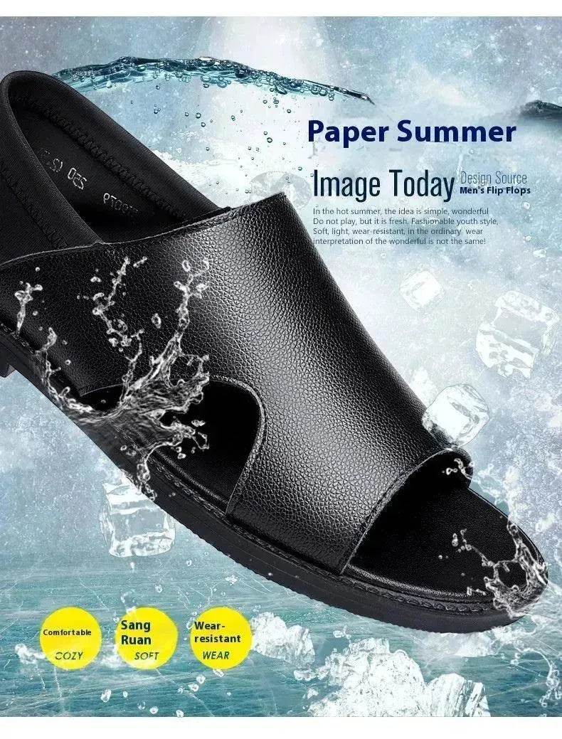 Men's Sandals Summer Men's Casual Soft Bottom Non-slip Wear-resistant And Deodorant Beach - Velora