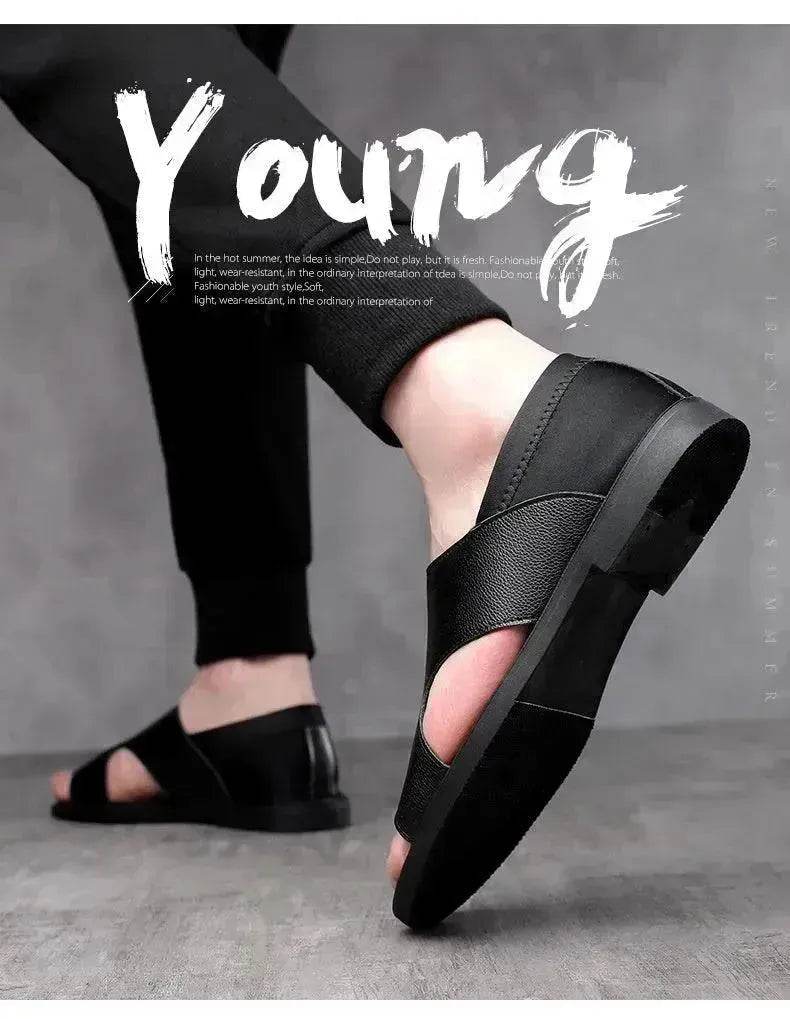 Men's Sandals Summer Men's Casual Soft Bottom Non-slip Wear-resistant And Deodorant Beach - Velora