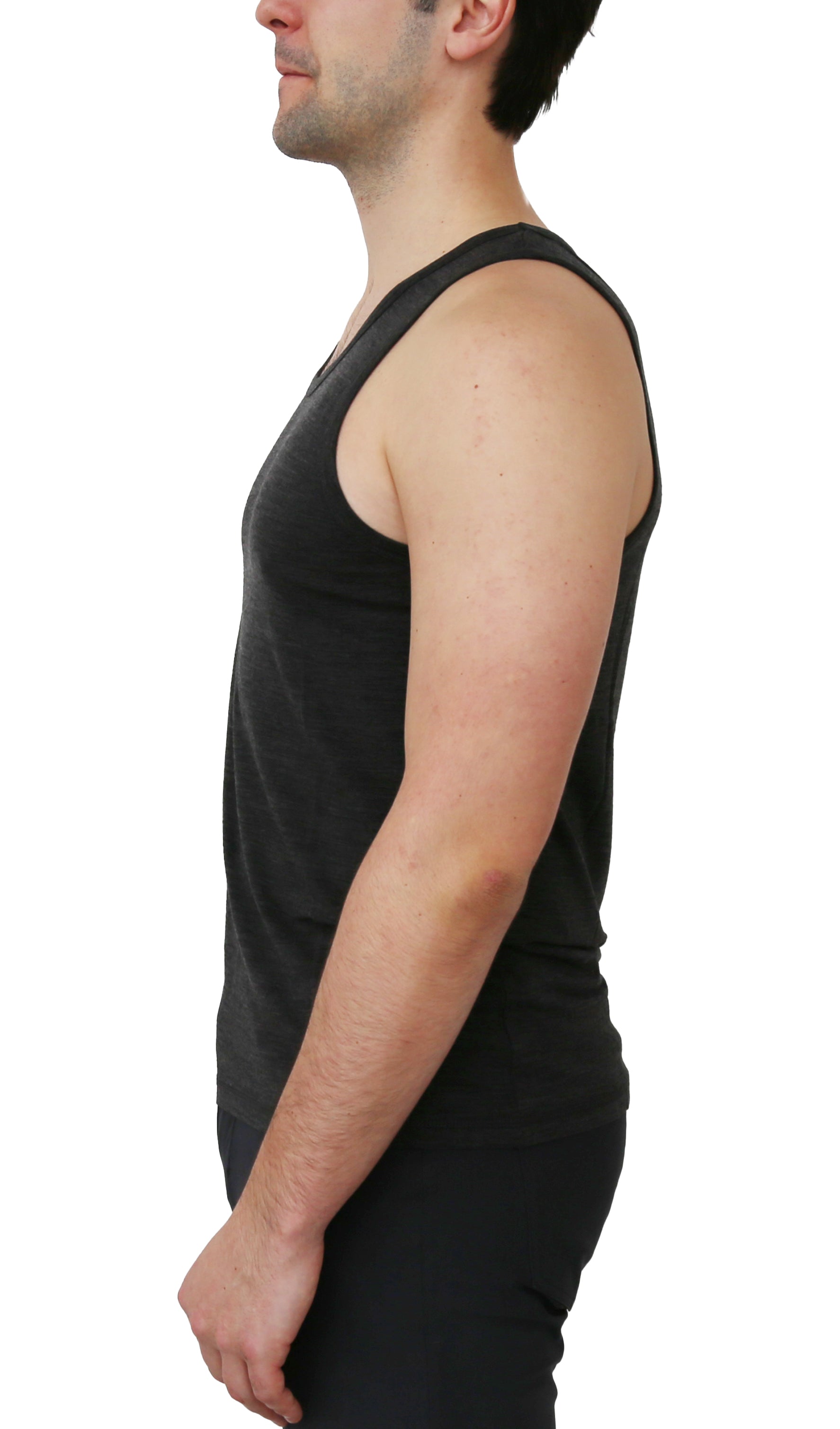 Men's Merino Wool Tank Top with Crew Neck - Velora