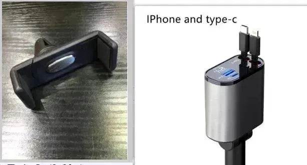 Metal Car Charger 100W Super Fast Charging Car USB And TYPE-C Adapter - Velora