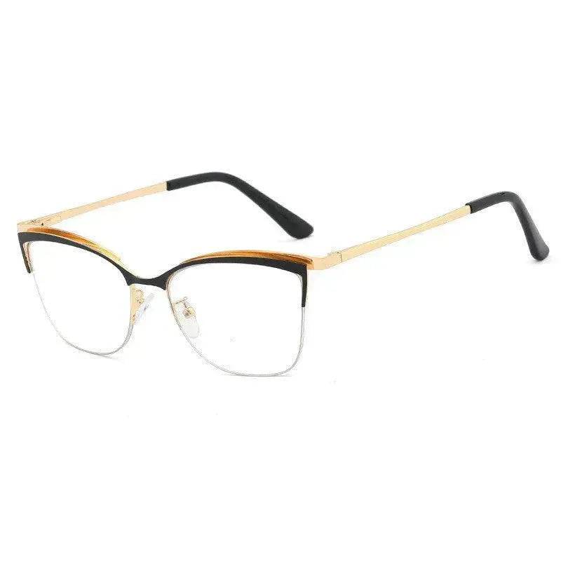 Metal Optic Glasses Frame Square Plain Color Anti Blue Light for Women and Men - Velora