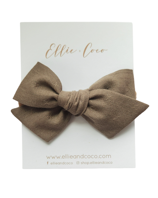 X's Oversize Bow | Mocha - Velora