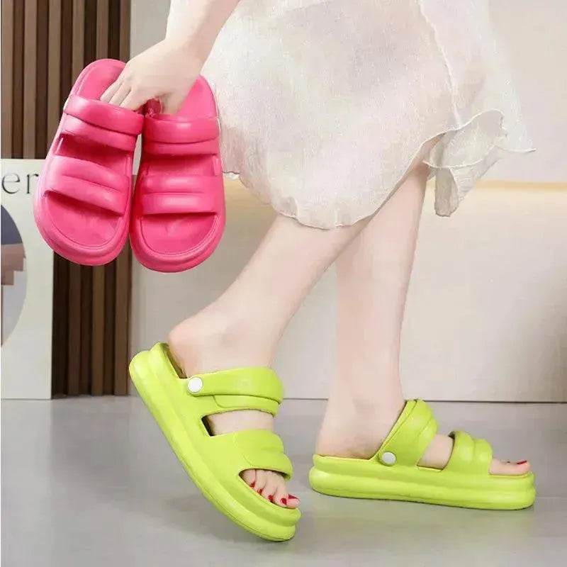 Multi-functional Thick-soled Sandals For Women Summer Outdoor Garden Slippers Beach Shoes - Velora