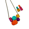 Multicolored Statement Pendant Necklace Handmade - Velora Luxury Fashion