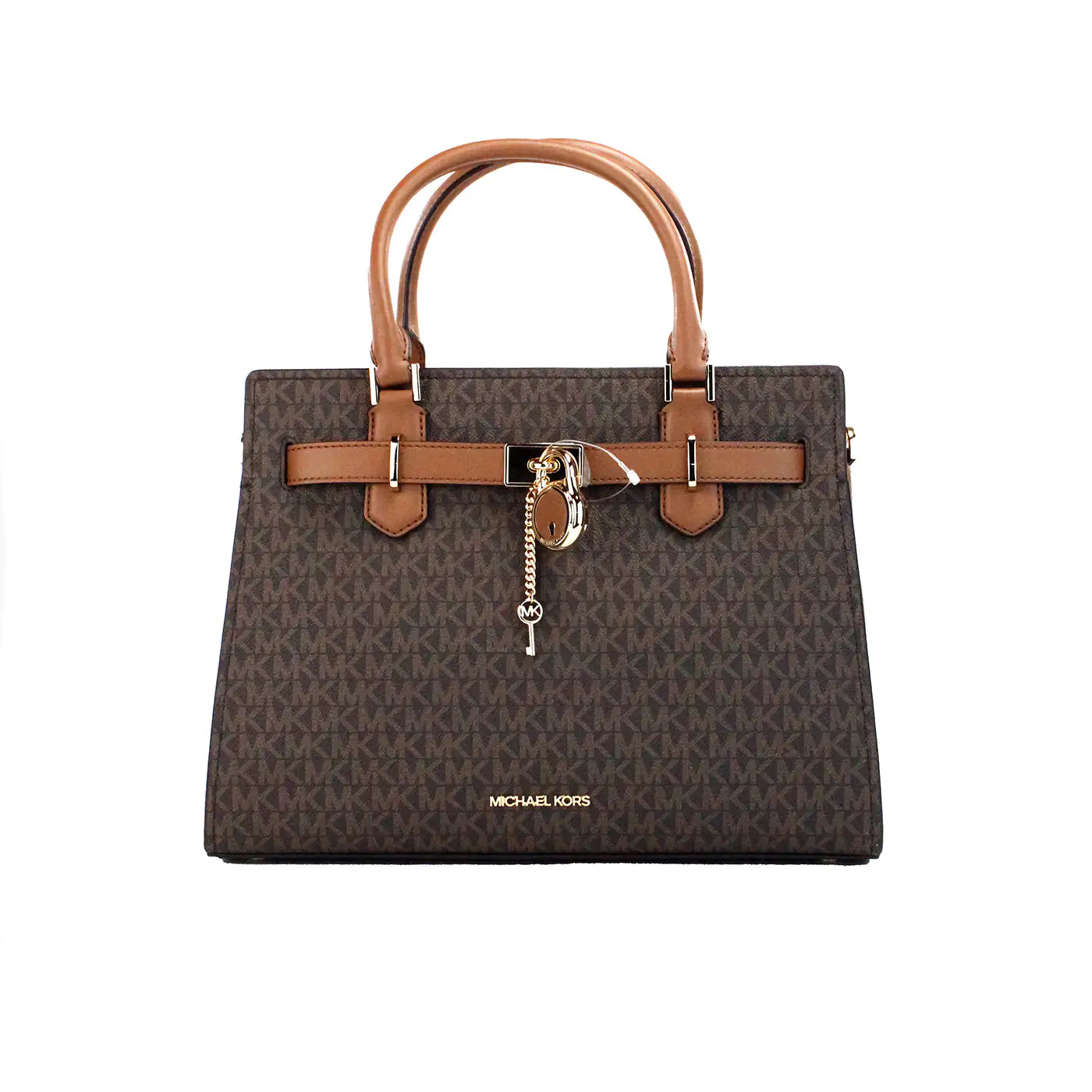 Michael Kors Hamilton PVC Brown Crossbody Satchel