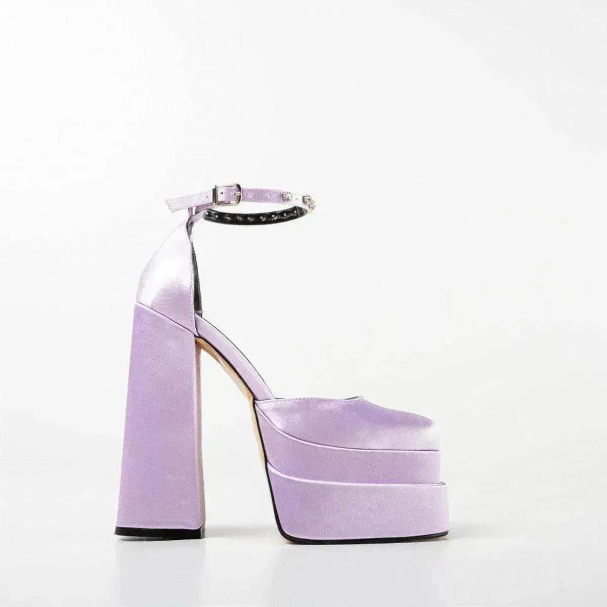 New Fashion 14cm Block Heel Platform chunky Heels for Women model - Velora