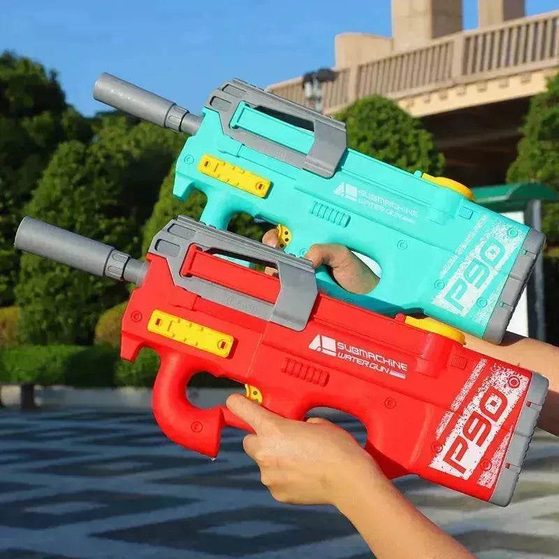 New P90 Electric Water Gun High-Tech Kids Toys Outdoor Beach Pool Large Capacity Summer Gel Blasting Water Gun For Adults - Velora