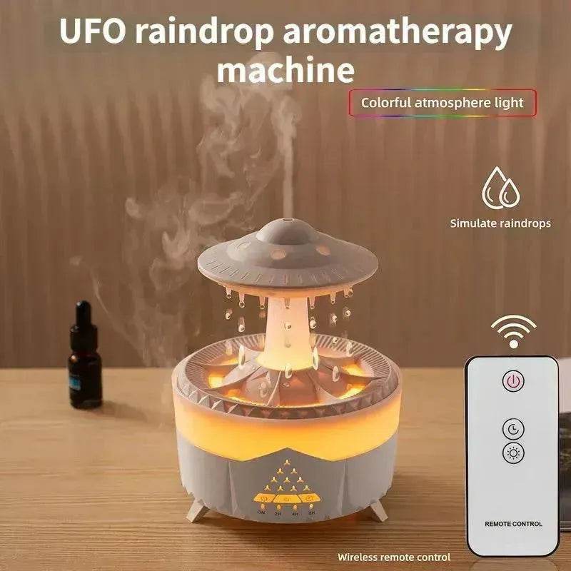 New UFO Raindrop Humidifier Water Drop Air Humidifier USB Aromatherapy Essential Oils Aroma Air Diffuser Household Mist Maker Home Decor - Velora