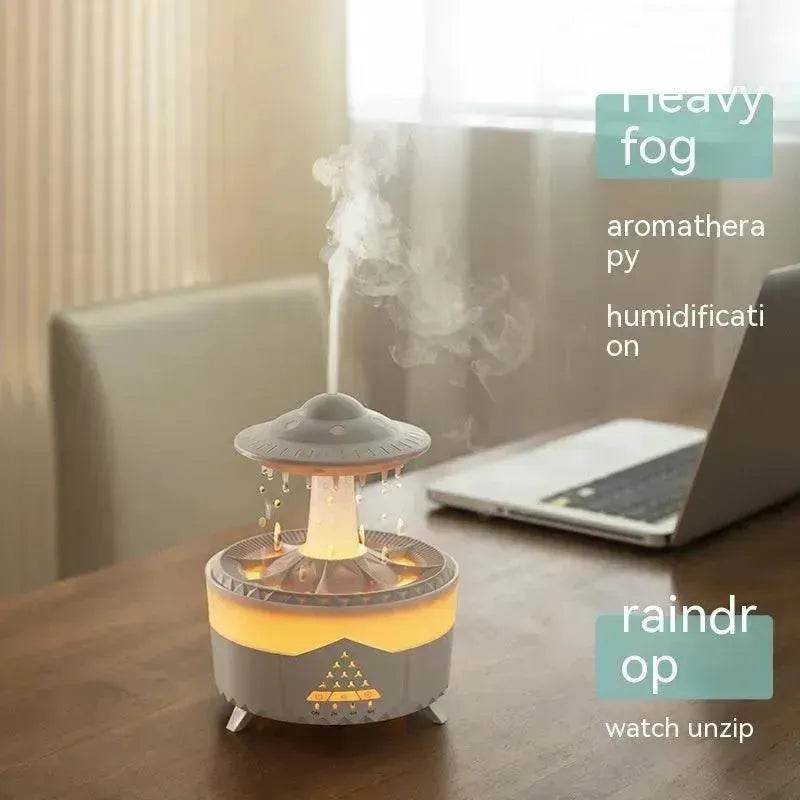 New UFO Raindrop Humidifier Water Drop Air Humidifier USB Aromatherapy Essential Oils Aroma Air Diffuser Household Mist Maker Home Decor - Velora